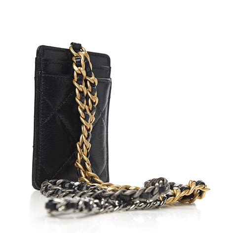 chanel card holder on chain